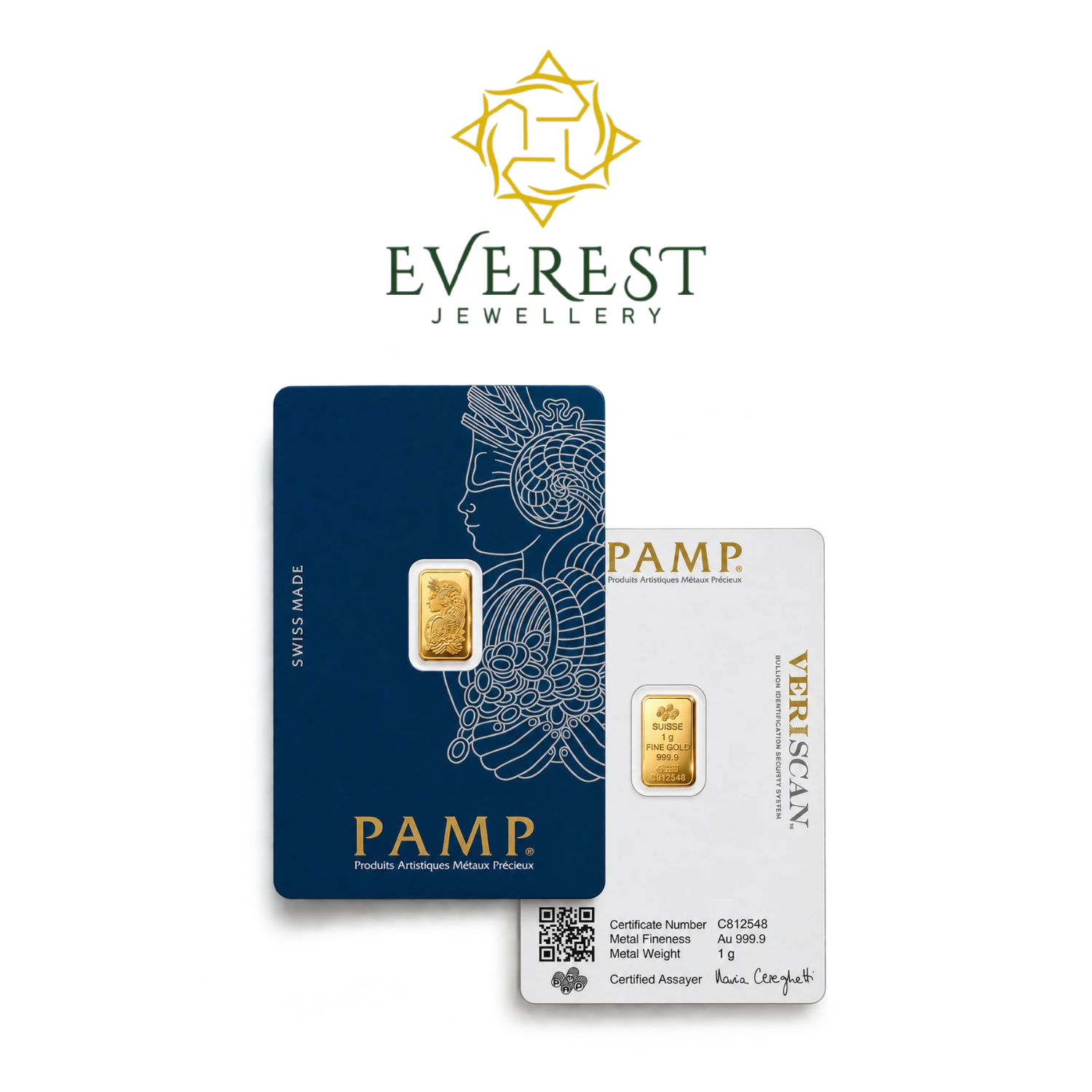 1 Gram PAMP Swiss Gold Bullion Bar