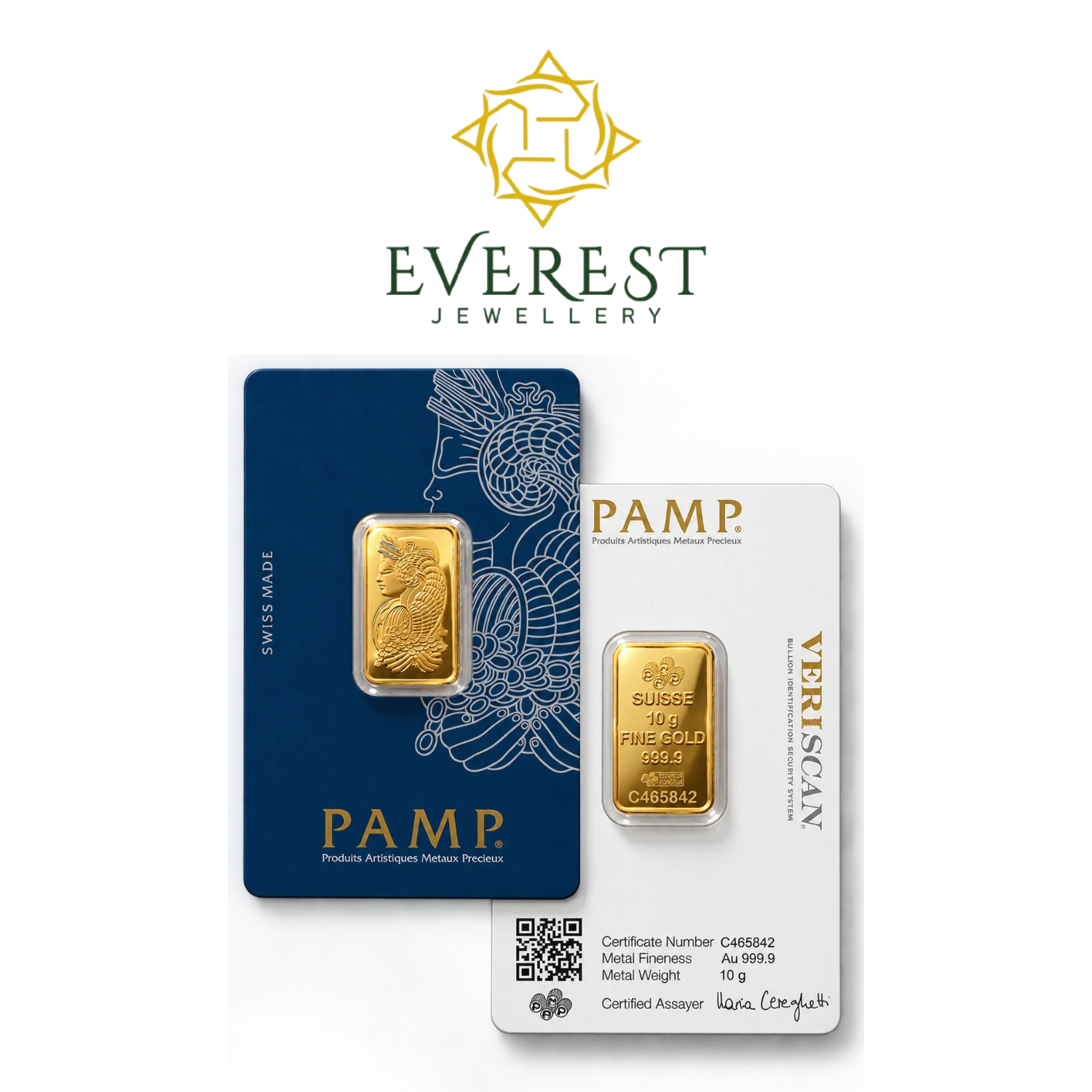 10 Gram PAMP Swiss Gold Bullion Bar