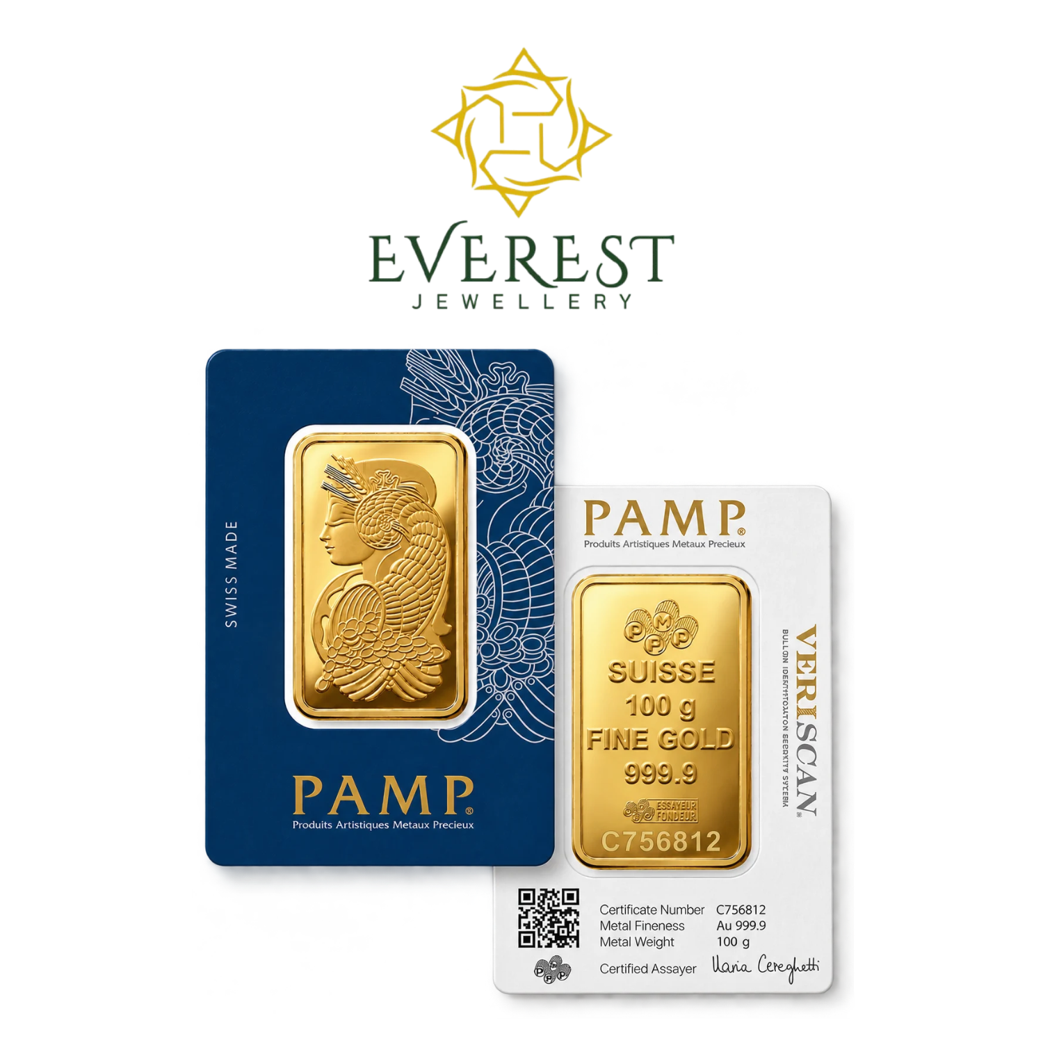PAMP Suisse Lady Fortuna Gold Bar - 100g