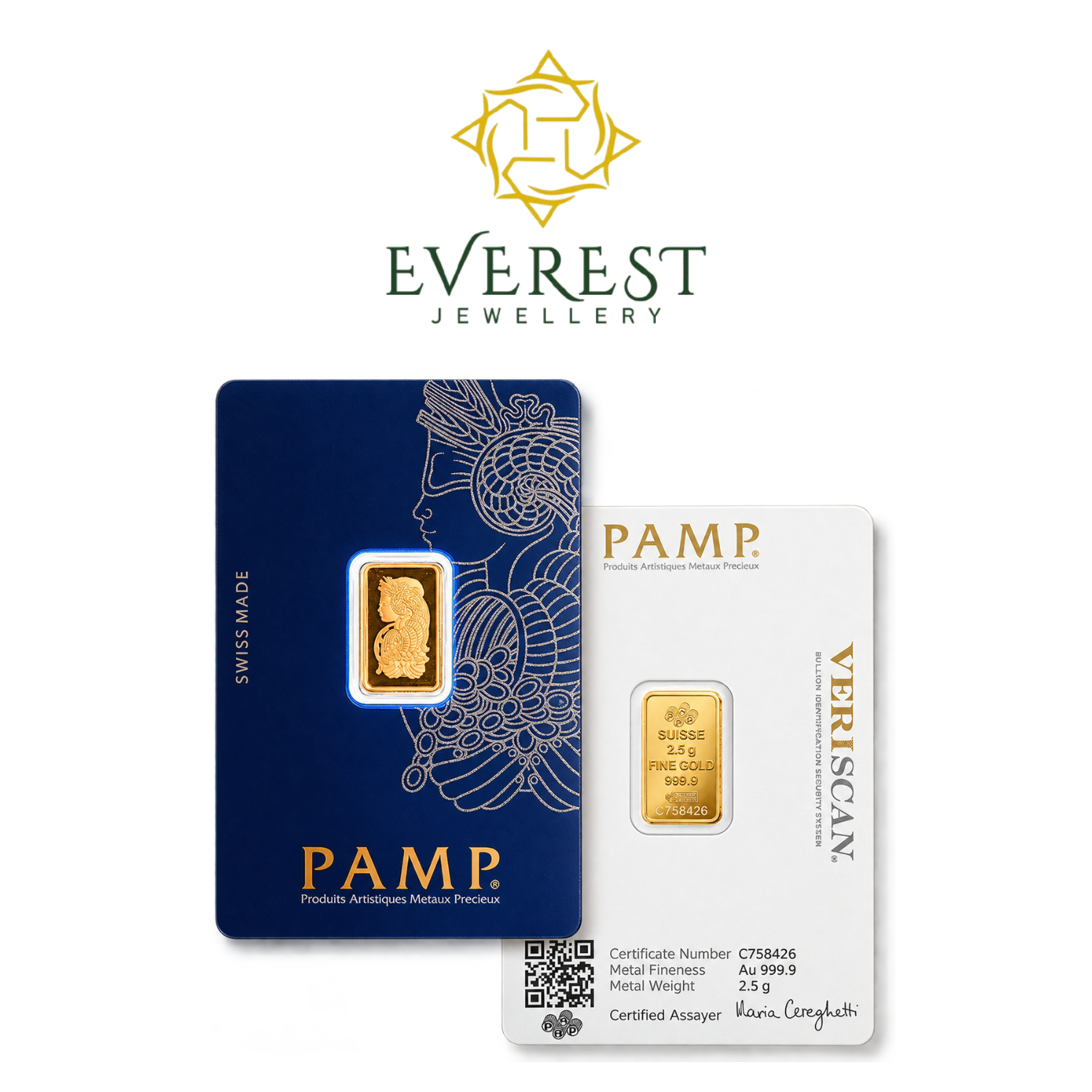 2.5 Gram PAMP Swiss Gold Bullion Bar