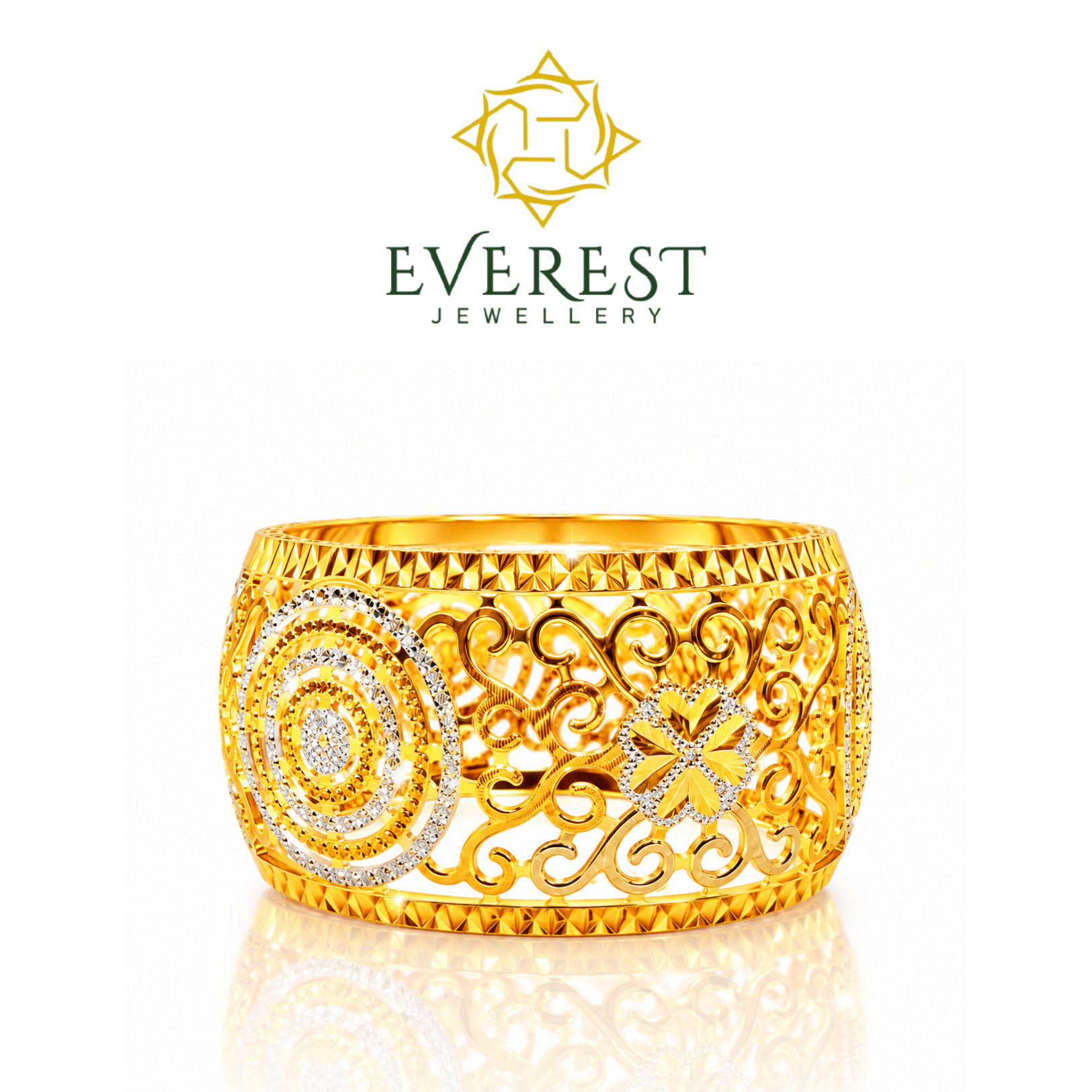 3C Circle Flower Bangle