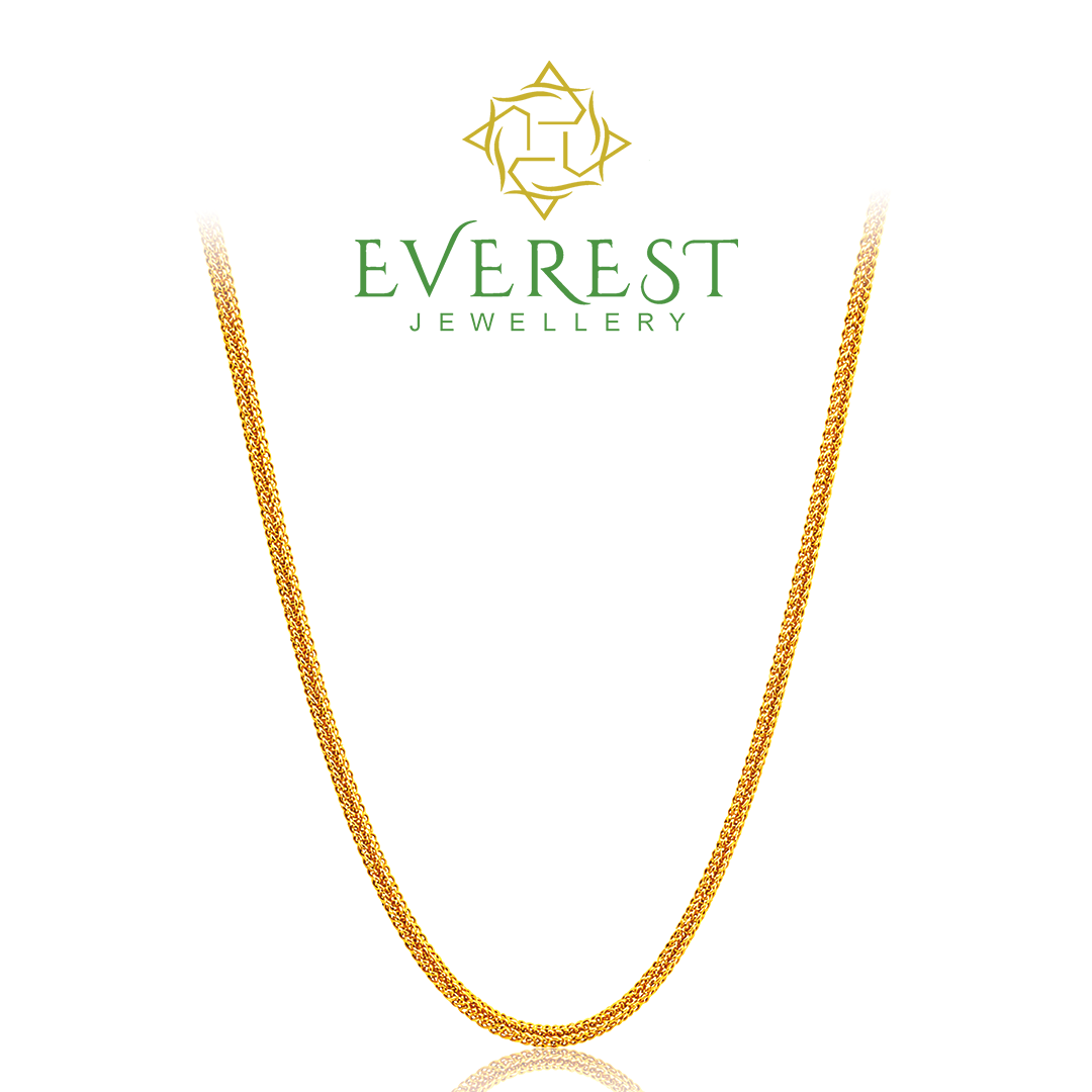 916 1C Round Hollow Jin Long Necklace