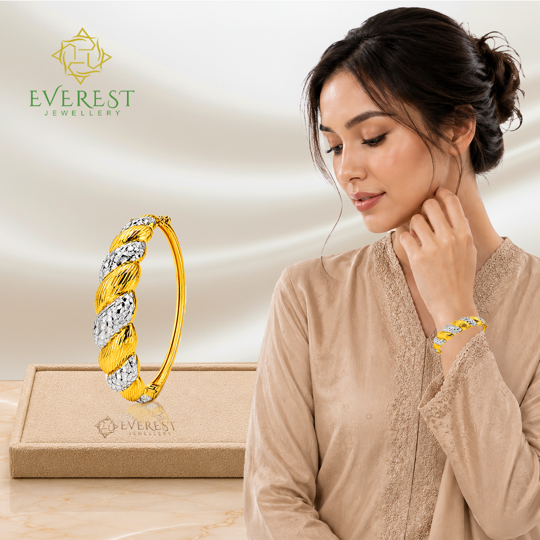 916 2C Dot Bread Design Bangle