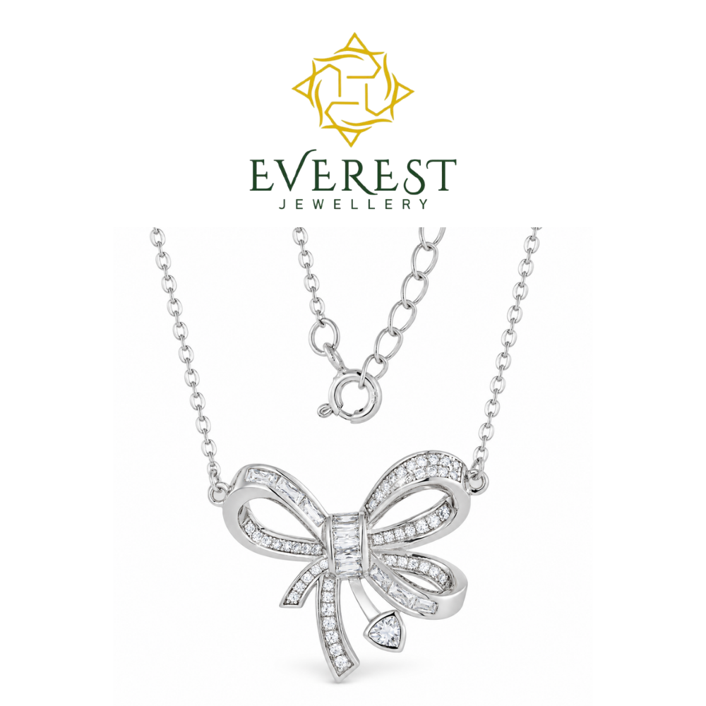 Diamond Bow Necklace(G)