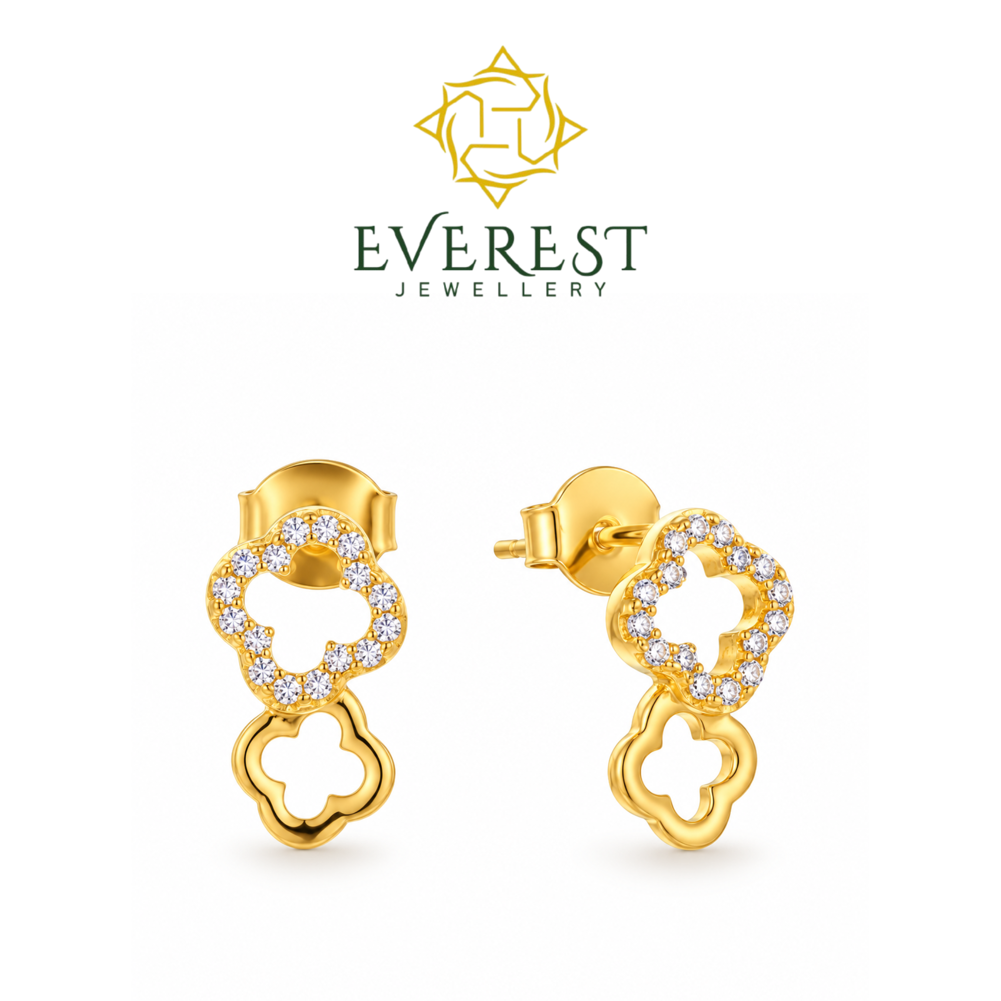 Diamond Clover Harmony Earrings(G)