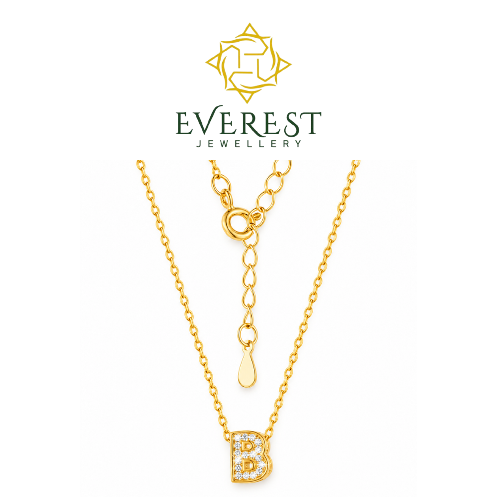 Diamond Initial Necklace – “B”(G)