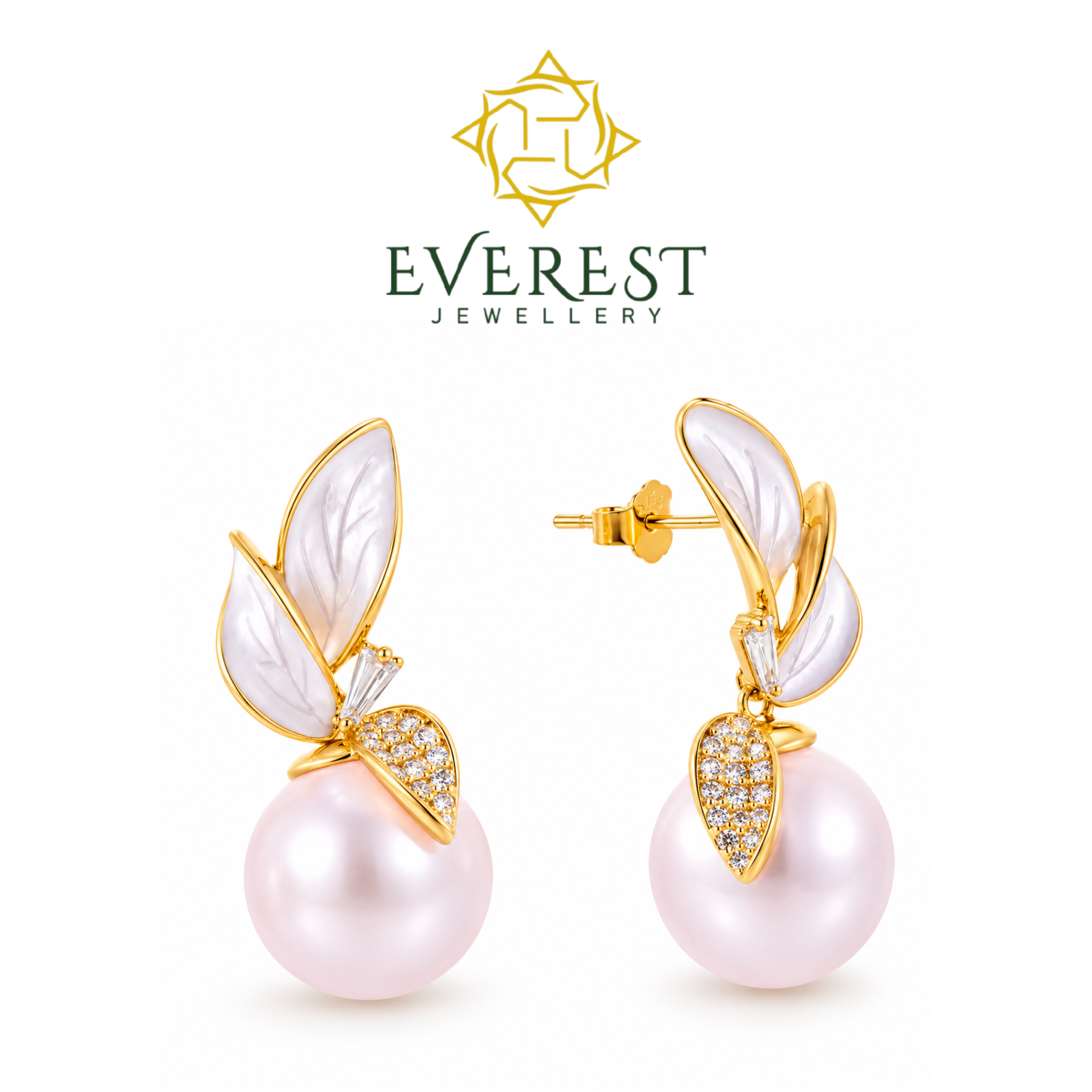 Leaf Pearl Earrings