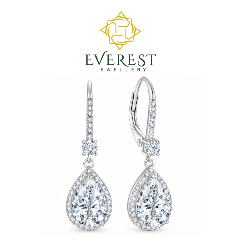 Pear-Cut brilliant Diamond VS1 Drop Earrings(G)